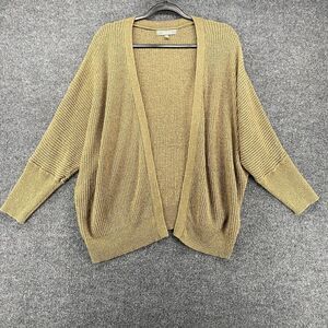 Marled Cardigan Sweater Women XL Brown Open Front Cover Up Barn Farm Hippie Boho